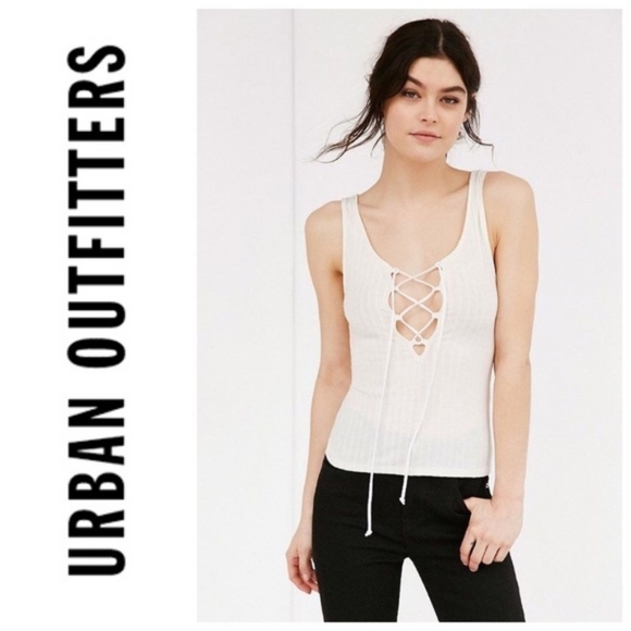 ☀️10/$15☀️ Urban Outfitters Pink Ribbed Tank - Picture 5 of 11
